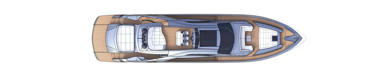 Yacht Brands Pershing 8X layout sun deck