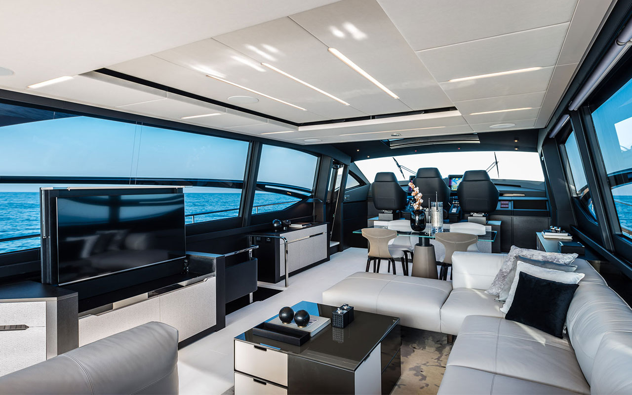 Yacht Brands Pershing 8X main deck salon option 2