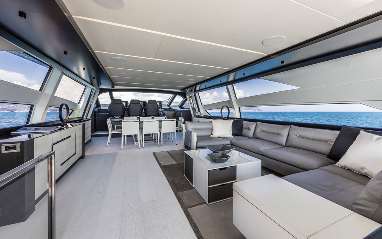 Yacht Brands Pershing 9X main deck salon option 1