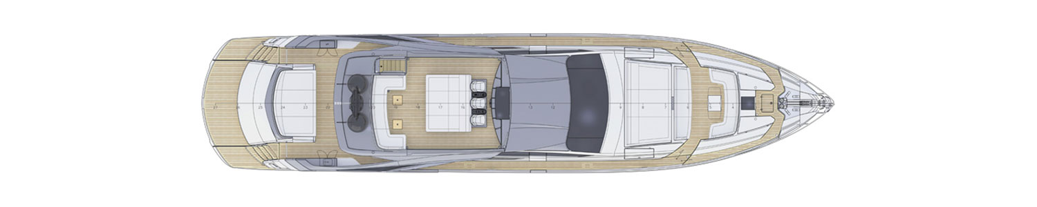 Yacht Brands Pershing 9X sun deck