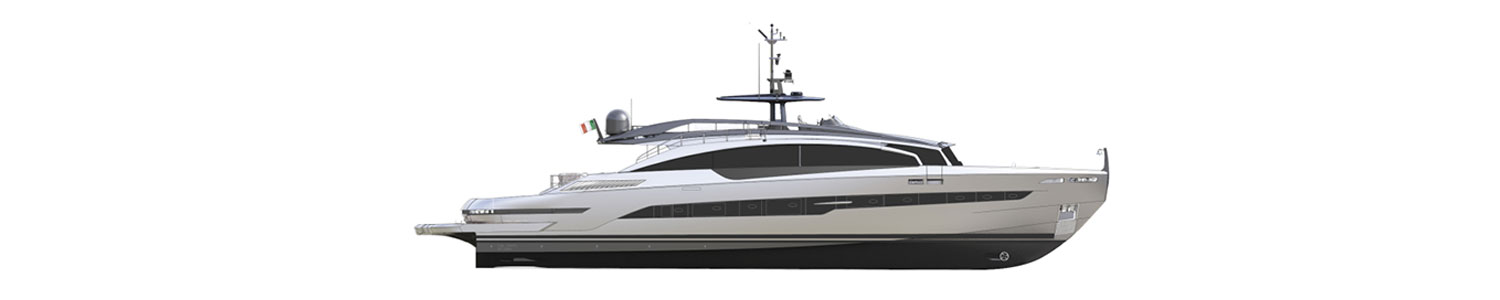 Yacht Brands Pershing GTX116 layout profile