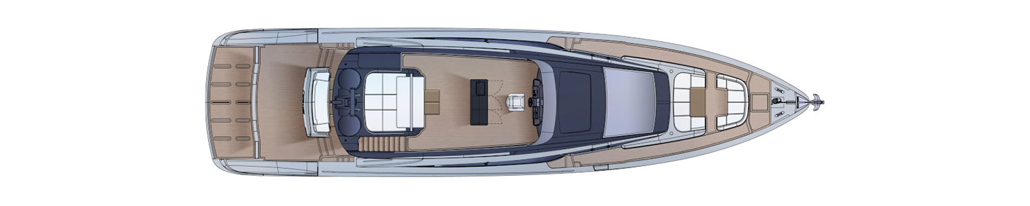Yacht Brands Pershing GTX80 project layout top view