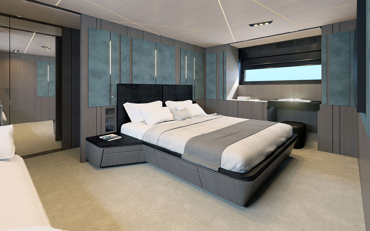 Yacht Brands Pershing GTX80 project master cabin