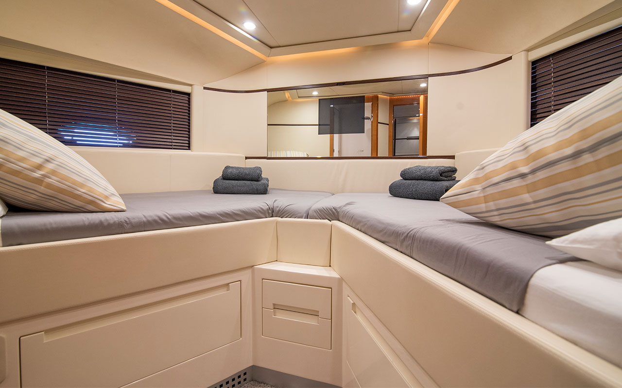 Yacht Charter Ibiza Pershing 62 twin cabin