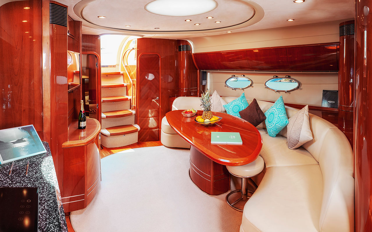 Yacht Charter Ibiza Princess V58 salon
