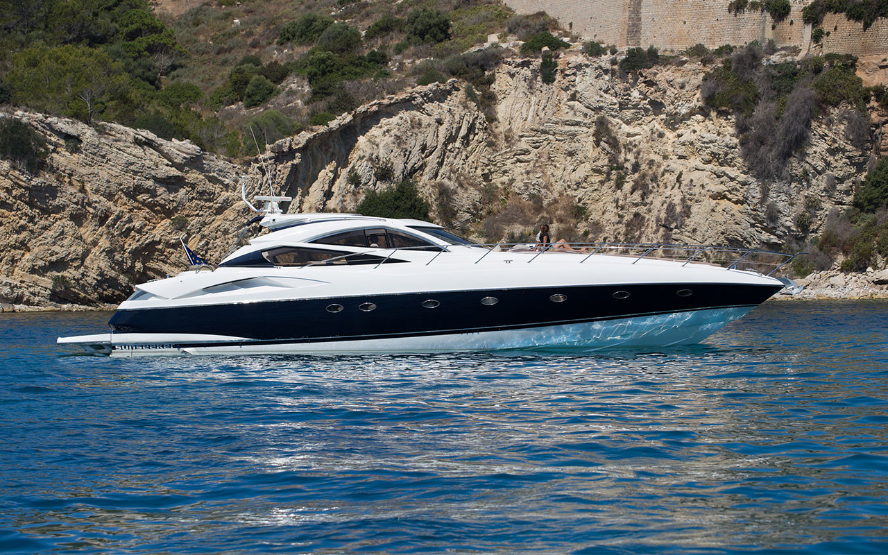 Yacht Charter Ibiza Sunseeker Predator 68 exterior