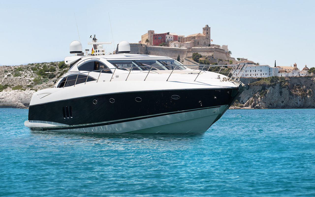 Yacht Charter Ibiza Sunseeker Predator 72 exterior