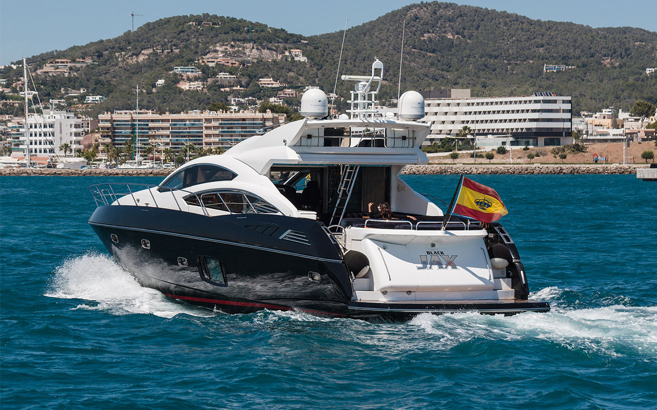 Yacht Charter Ibiza Sunseeker Predator 74 exterior